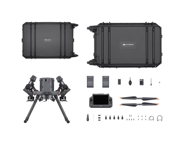 DJI Matrice 350 RTK enterprise drone package with controller and cases